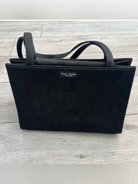 Kate spade classic iconic black vintage nylon shoulder bag